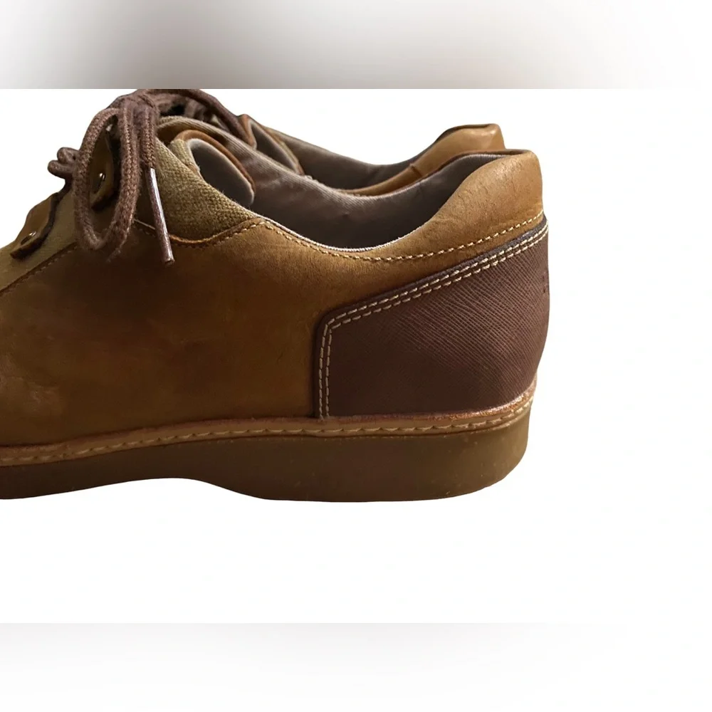 Ahnu Brown Leather Oxford Casual Dress Suede Shoes - Mens Size 9.5